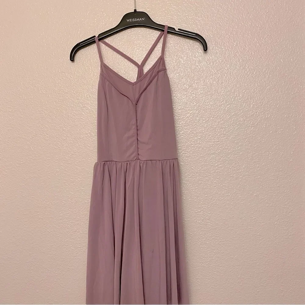 WEISSMAN Balera Dance ballet lyrical lavender Illusion Mesh Day Dress D9253 LC